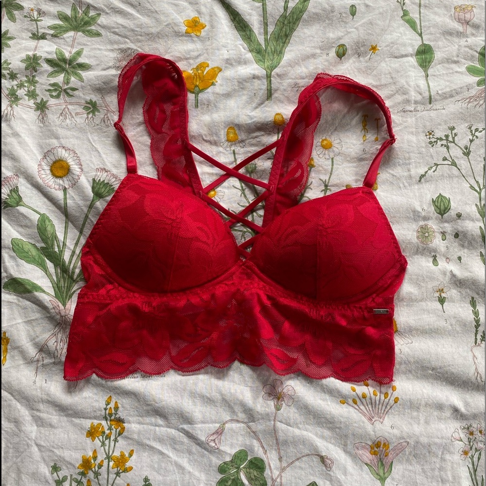 Victoria’s Secret PINK Red Lace Bralette